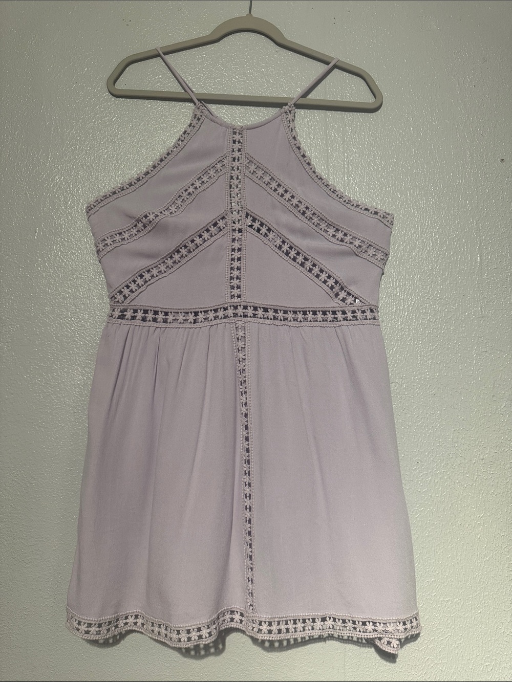NWT Lulus Lavender Leads to You Crochet Lace Halter Dress XL